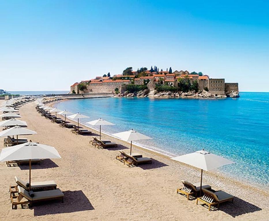 Ferienwohnung Lux Apartman Sofia Sveti Stefan Exterior foto